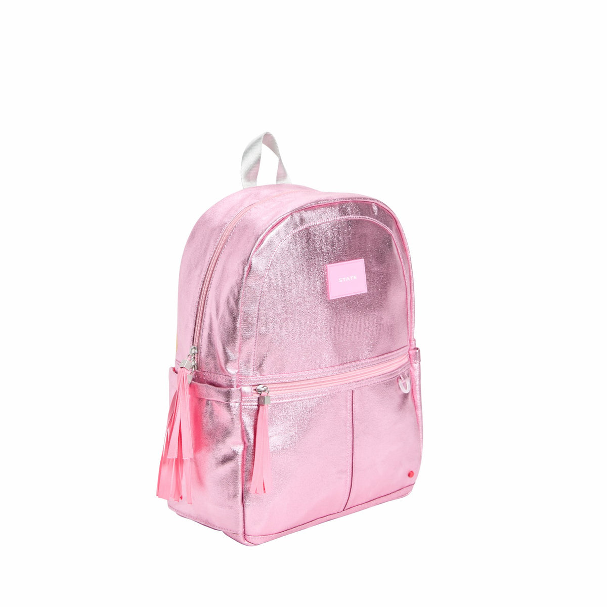 State Bags Signature - Kane Kids Travel Backpack Metallic Pink/Silver
