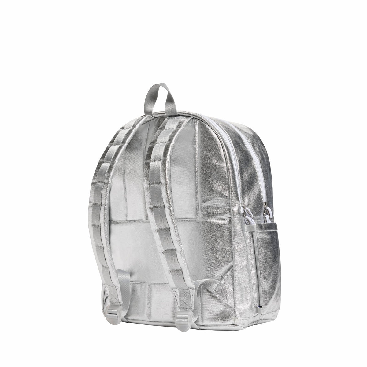 State Bags Signature - Kane Kids Double Pocket Backpack Metallic Fuzzy Hearts