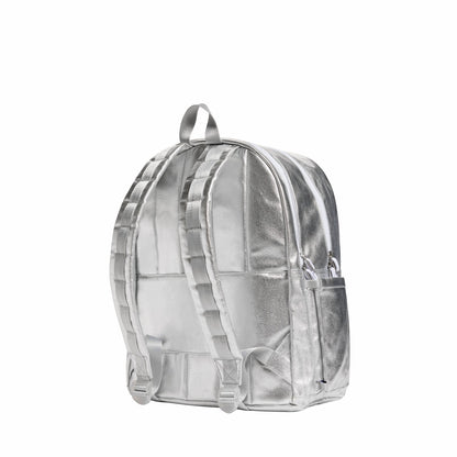 State Bags Signature - Kane Kids Double Pocket Backpack Metallic Fuzzy Hearts