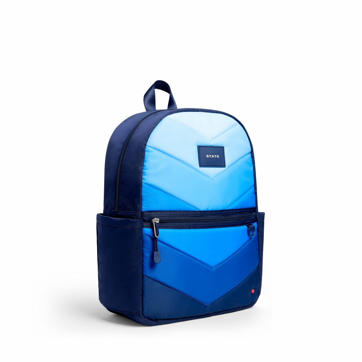 State Bags Everyday - Kane Kids Backpack Nylon Puffer Blue Chevron