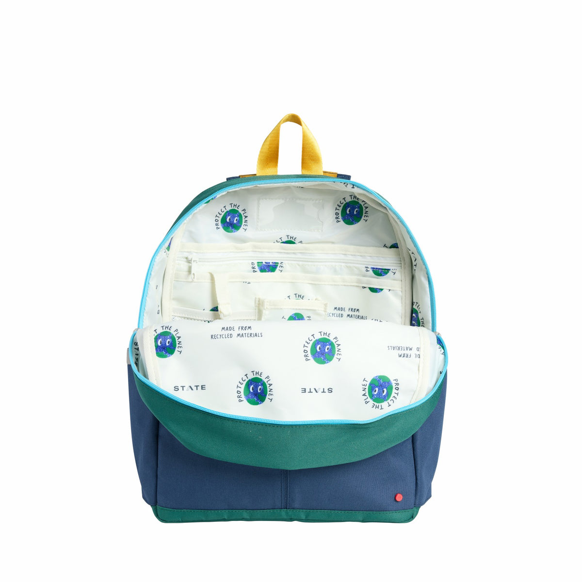 State Bags Everyday - Kane Kids Backpack Nylon Puffer Blue Chevron