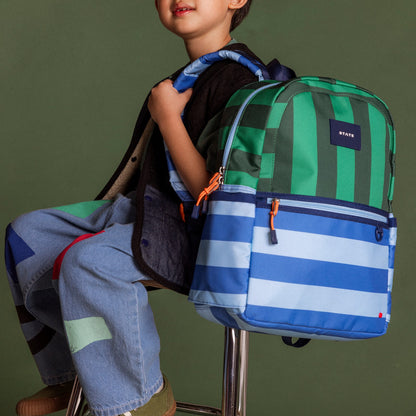 State Bags Deals - Kane Kids Travel Backpack Recycled Polyester Canvas Stripe