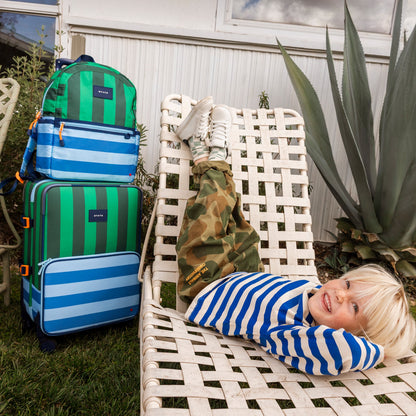 State Bags Deals - Kane Kids Travel Backpack Recycled Polyester Canvas Stripe