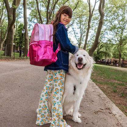 State Bags Value - Kane Kids Backpack Metallic Pink/Hot Pink Colorblock