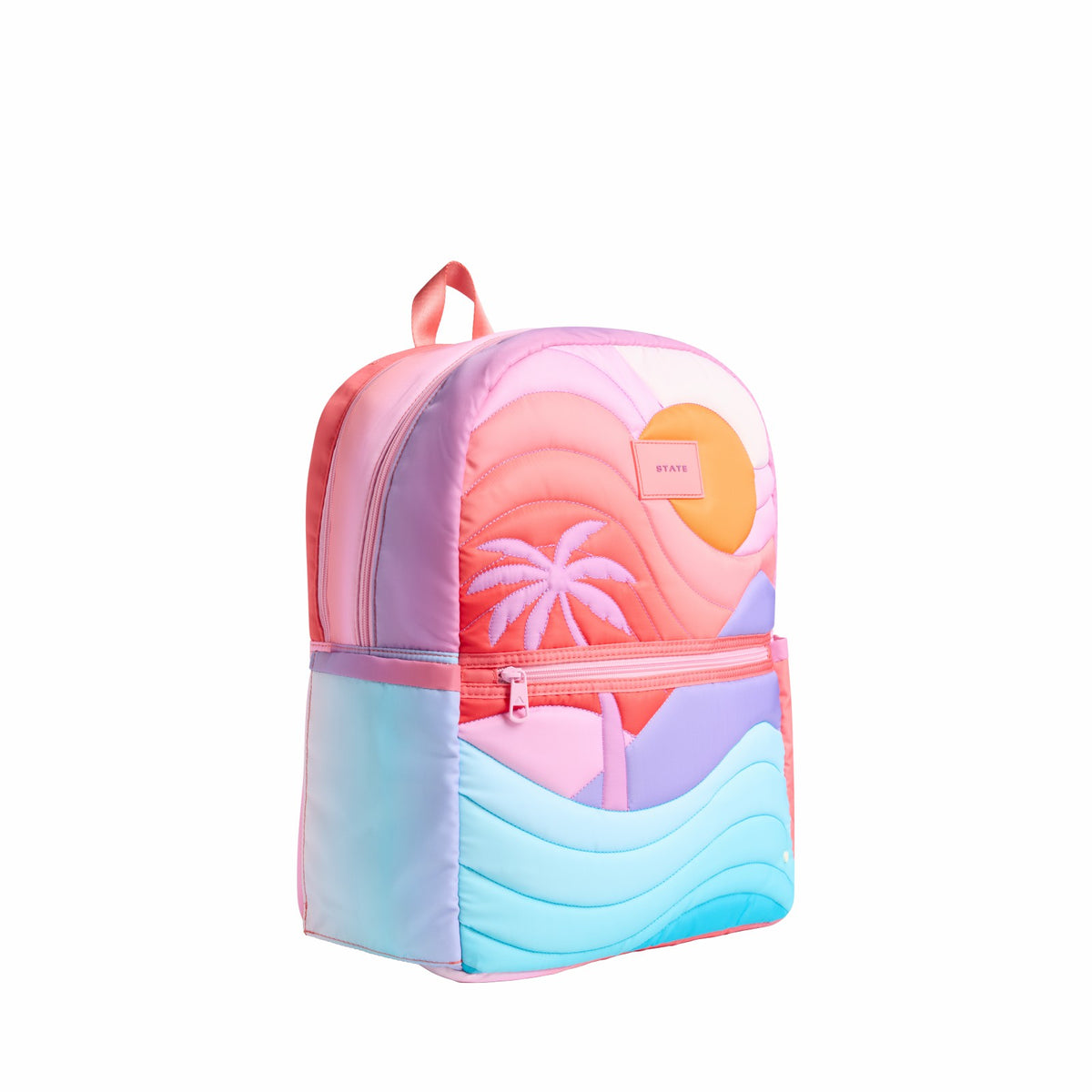 State Bags Discount - Kane Kids Large Backpack Nylon Puffer Sunset