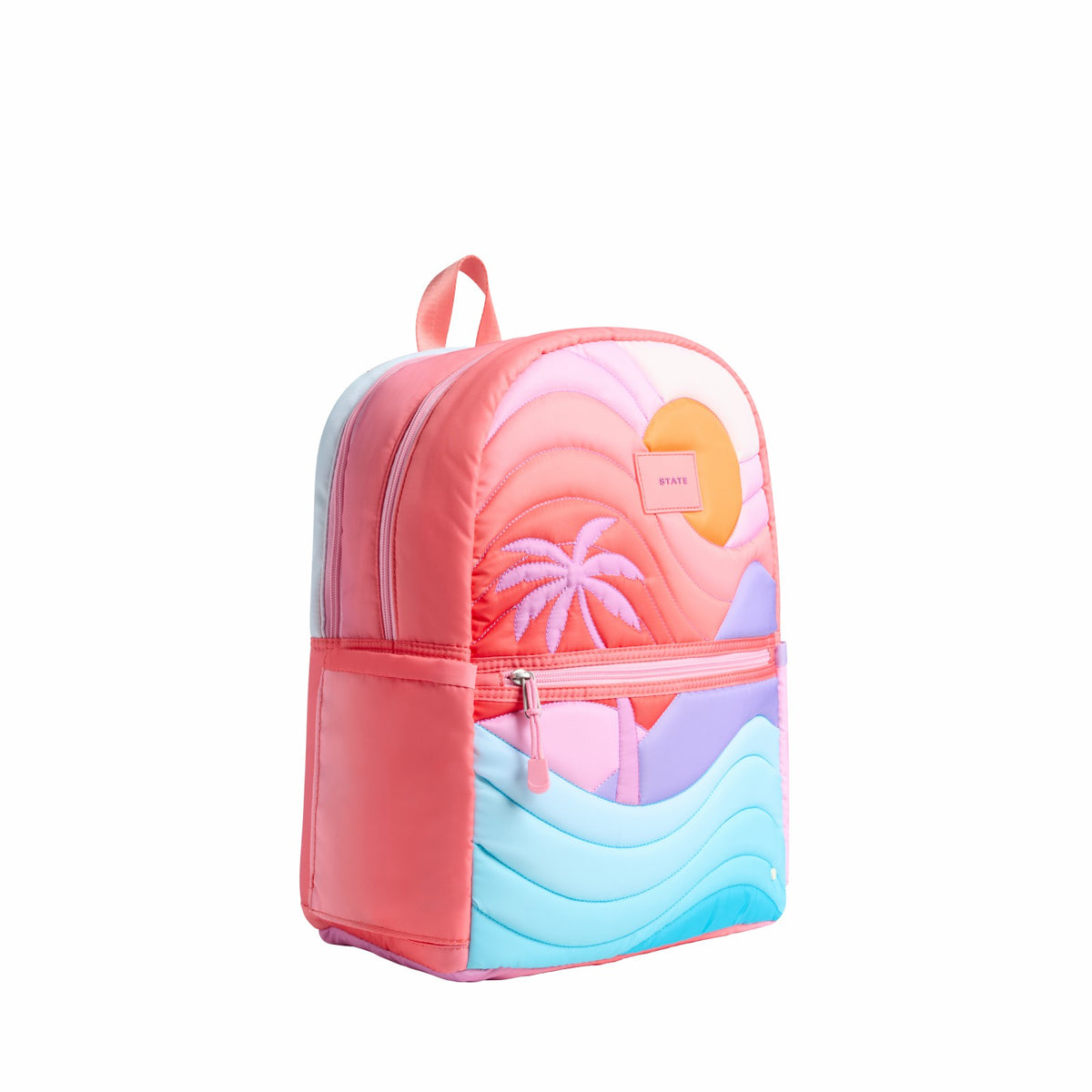 State Bags New - Kane Kids Double Pocket Nylon Puffer Sunset