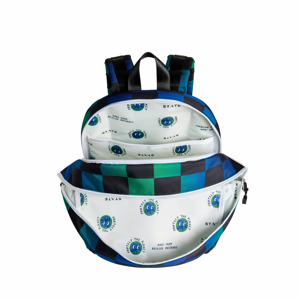 State Bags Quality - Kane Kids Double Pocket Backpack Printed Canvas Camo