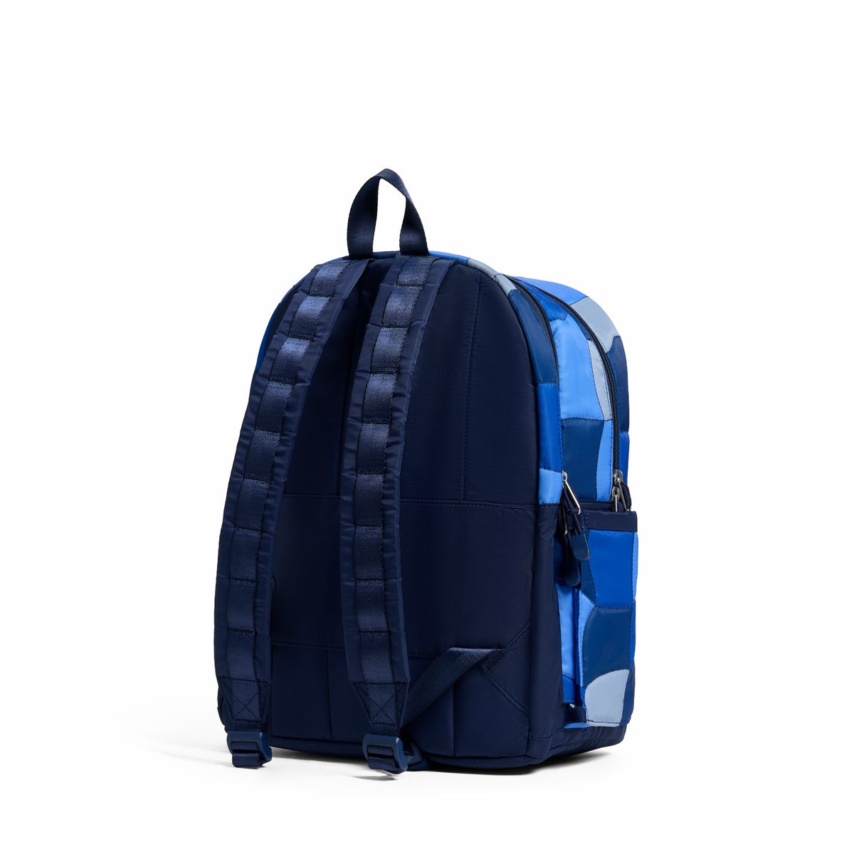 State Bags Best Seller - Kane Kids Double Pocket Nylon Puffer Blue Puffer Check