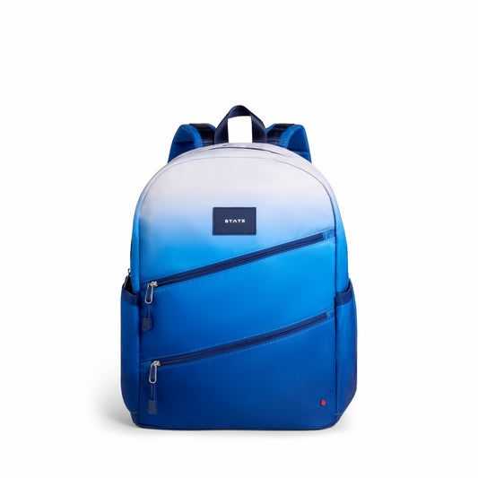 State Bags Discount - Kane Kids Large Backpack Nylon Blue Gradient Diagonal Zipper