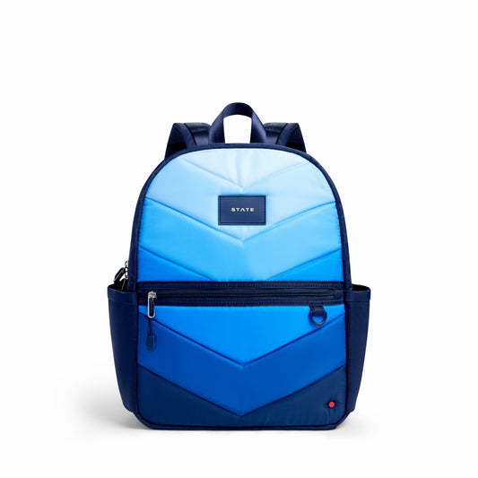 State Bags Sale - Kane Kids Double Pocket Nylon Puffer Blue Chevron