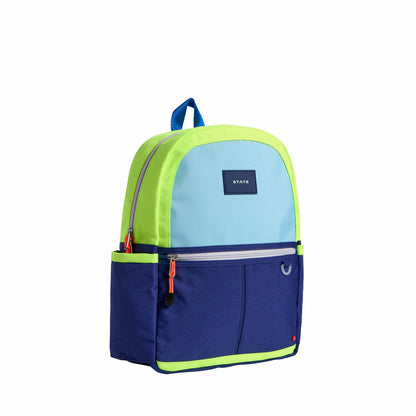 State Bags Special Offer - Kane Kids Travel Backpack Color Block Navy/Neon