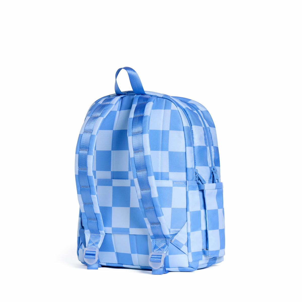 State Bags Sale - Kane Kids Double Pocket Backpack Recycled Polycanvas Charms Blue Check