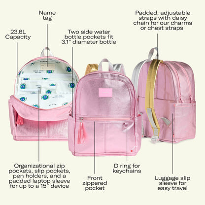 State Bags Value - Kane Double Pocket Backpack Metallic Celestial