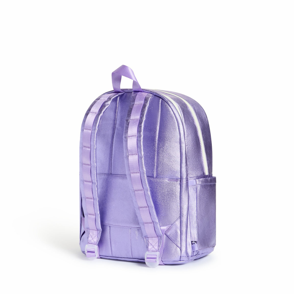 State Bags Top Pick - Kane Kids Double Pocket Backpack Metallic Lilac Quilted Sequins