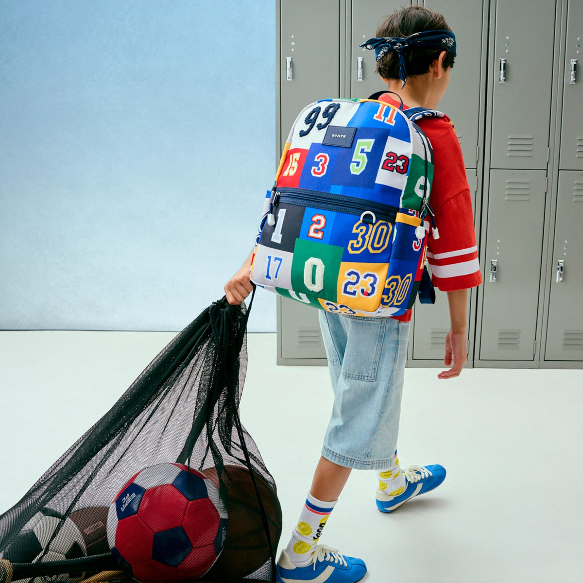State Bags Quality - Kane Kids Travel Backpack Polyester Canvas Varsity Numbers