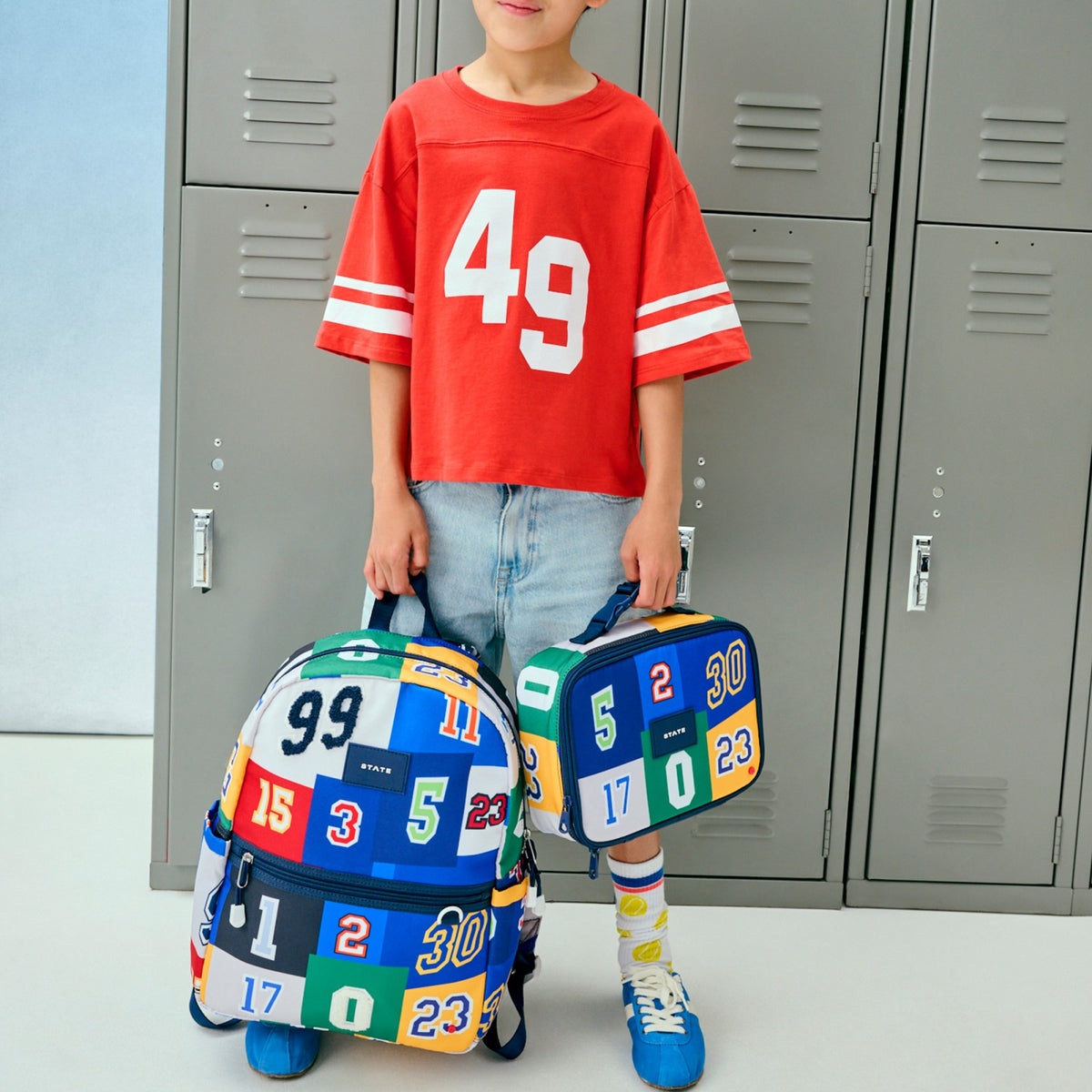 State Bags Quality - Kane Kids Travel Backpack Polyester Canvas Varsity Numbers