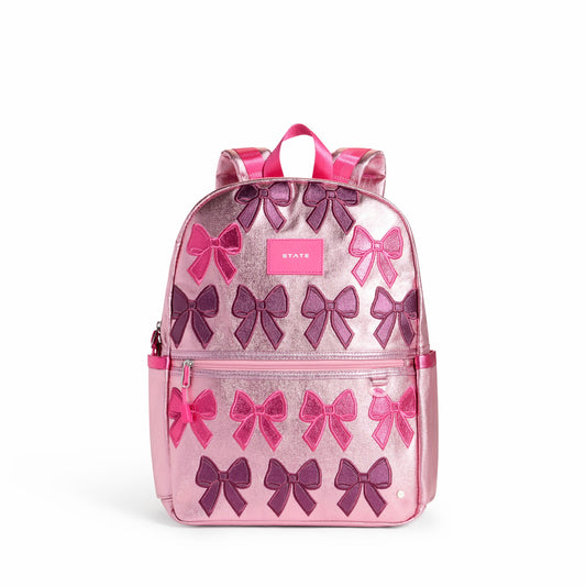 State Bags Exclusive - Kane Kids Backpack Metallic Patchwork Bows