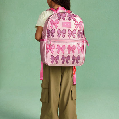 State Bags Exclusive - Kane Kids Backpack Metallic Patchwork Bows